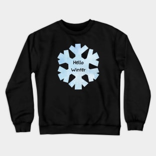 Hello Winter Snowflake Crewneck Sweatshirt